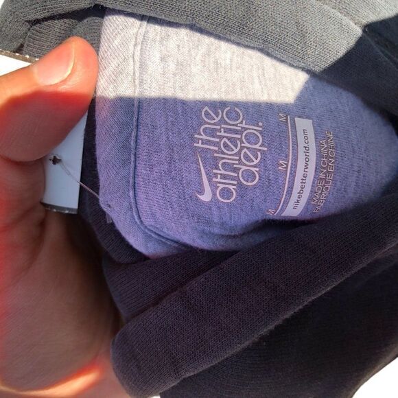 Vintage Embroidered Nike Hoodie Medium Big Logo Black - Picture 2 of 10